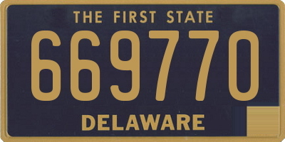 DE license plate 669770