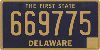 DE license plate 669775