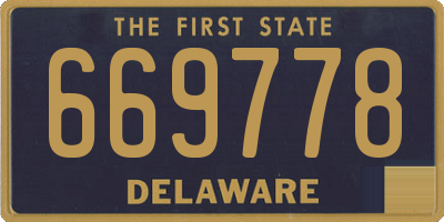 DE license plate 669778