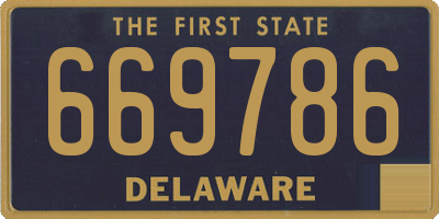 DE license plate 669786