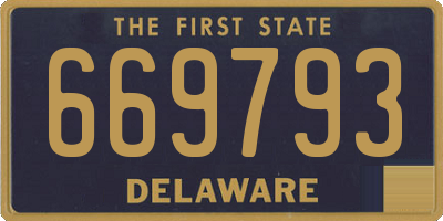 DE license plate 669793