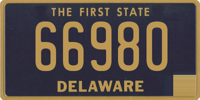 DE license plate 66980