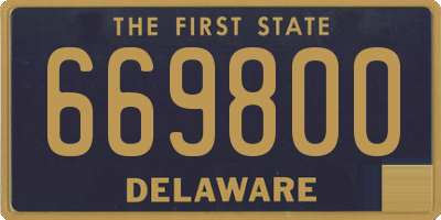 DE license plate 669800