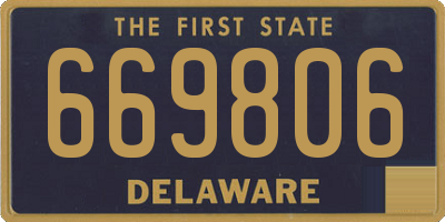 DE license plate 669806
