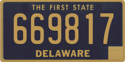 DE license plate 669817