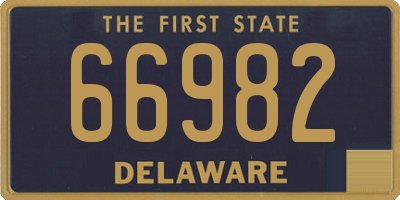 DE license plate 66982