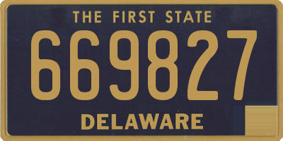 DE license plate 669827