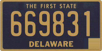 DE license plate 669831