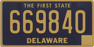 DE license plate 669840