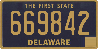 DE license plate 669842