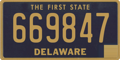 DE license plate 669847