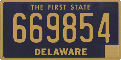 DE license plate 669854