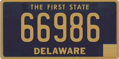 DE license plate 66986