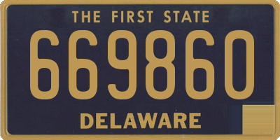 DE license plate 669860