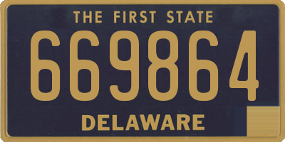 DE license plate 669864