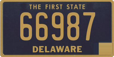 DE license plate 66987