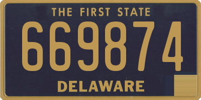 DE license plate 669874