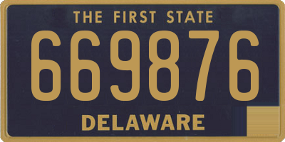 DE license plate 669876