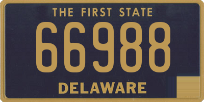 DE license plate 66988