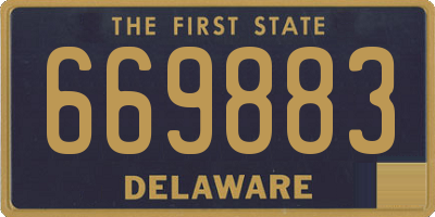 DE license plate 669883