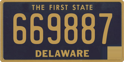 DE license plate 669887