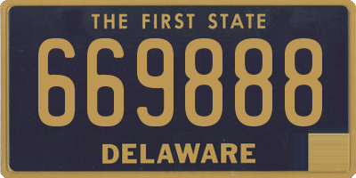 DE license plate 669888