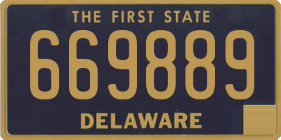 DE license plate 669889