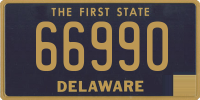 DE license plate 66990