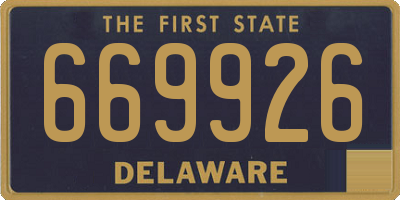 DE license plate 669926