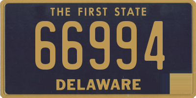 DE license plate 66994