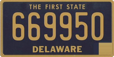 DE license plate 669950
