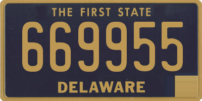 DE license plate 669955