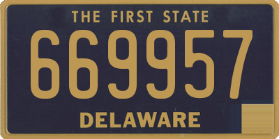 DE license plate 669957