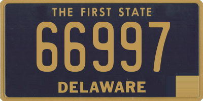 DE license plate 66997