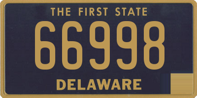 DE license plate 66998