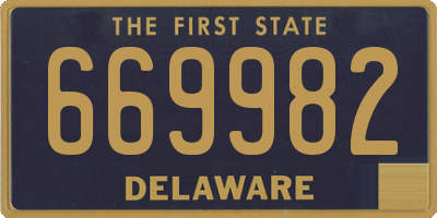 DE license plate 669982