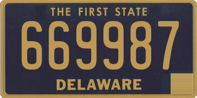 DE license plate 669987