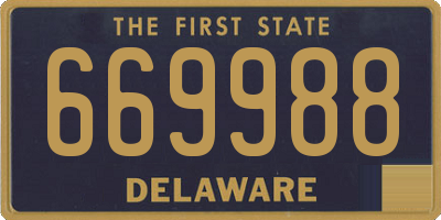 DE license plate 669988