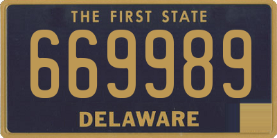 DE license plate 669989