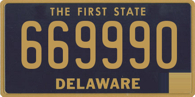 DE license plate 669990