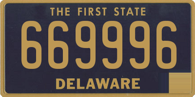 DE license plate 669996