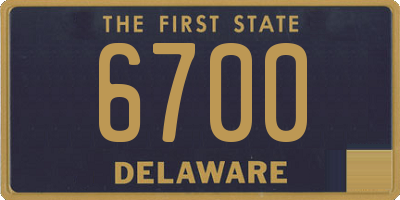 DE license plate 6700