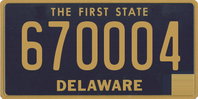 DE license plate 670004
