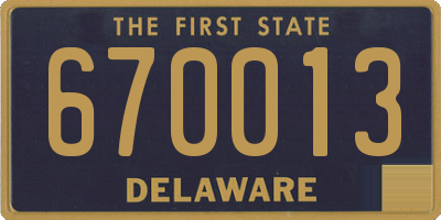 DE license plate 670013