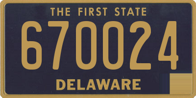 DE license plate 670024