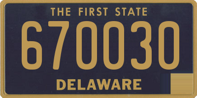 DE license plate 670030