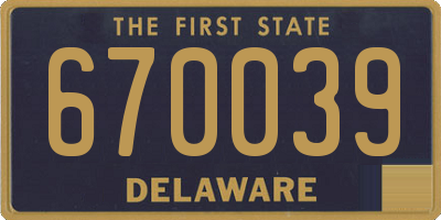 DE license plate 670039