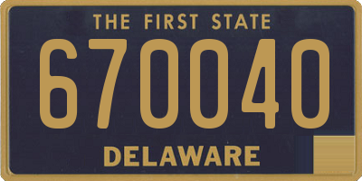 DE license plate 670040