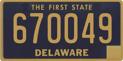 DE license plate 670049