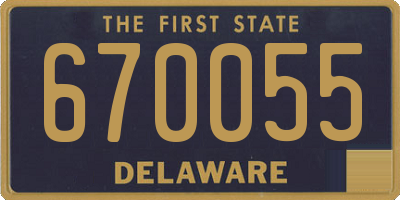 DE license plate 670055